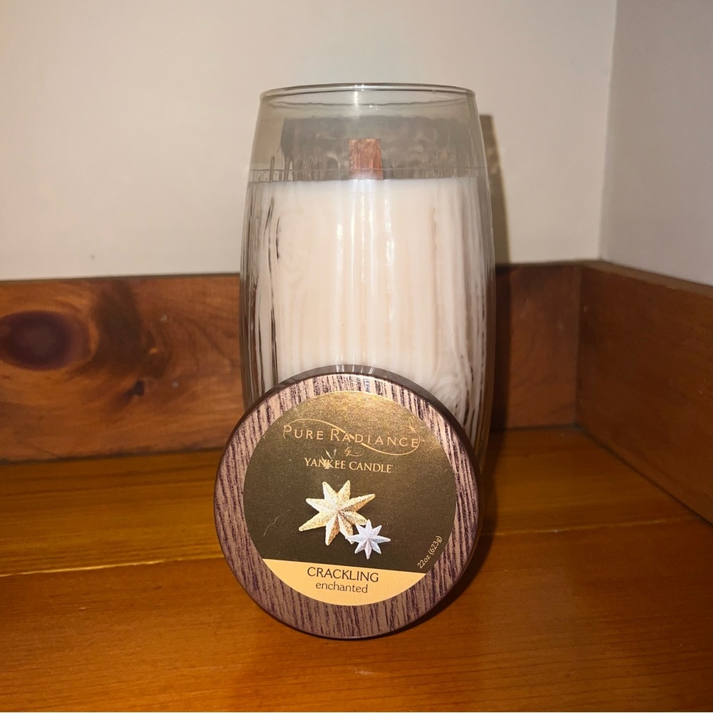 HTF Large Yankee Candle Pure Radiance ‘Enchanted’ Crackling Candle Retired